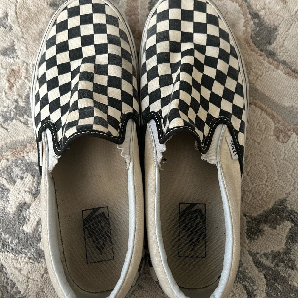 Black/White Checkered Vans